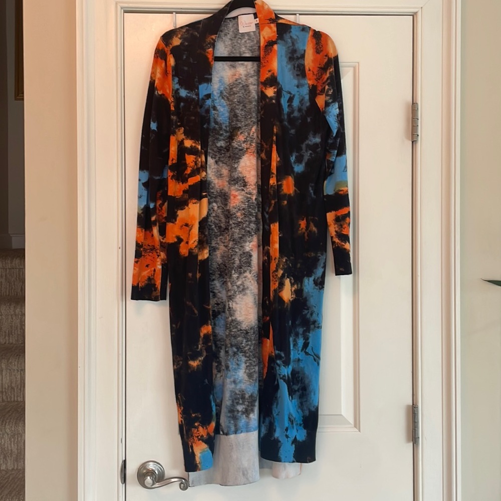 Whisper by Brodie tie dye duster cardigan